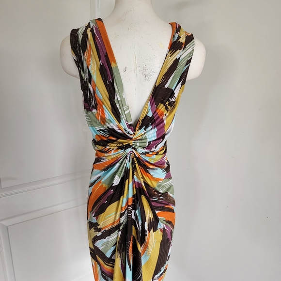 Hot and Delicious Women's Colorful Deep V Neckline Dress Size Medium - Picture 9 of 11